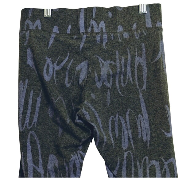 Aerie Leggings Women's S Elastic Waist Pull On Grey Purple Graphic Athletic Wear - Picture 4 of 10